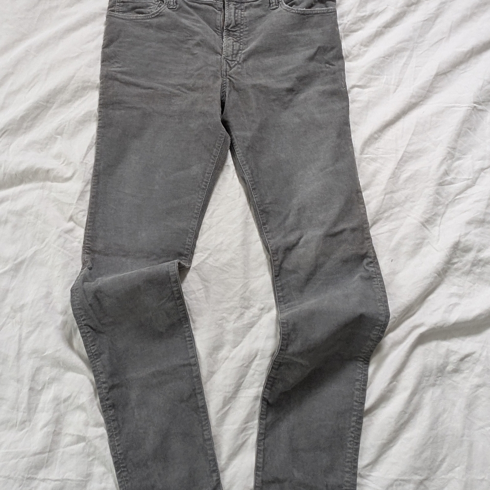 American Eagle Outfitters Slim Fit Gray Corduroy Pants 36x36